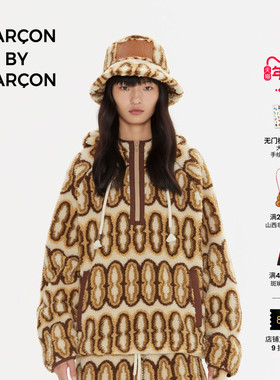 GARCON BY GARCON 经典神殿环绕拱门羊羔绒提花连帽卫衣