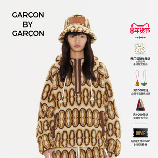 GARCON BY GARCON 经典神殿环绕拱门羊羔绒提花连帽卫衣