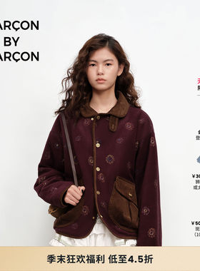 【明星同款】GARCON BY GARCON 26春夏斑斓太阳刺绣抓绒棉服外套