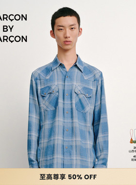 GARCON BY GARCON 25春夏天丝格纹水洗做旧衬衫