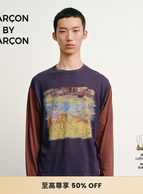 【明星同款】GARCON BY GARCON 25春夏 717 太阳岛拼色长袖T恤