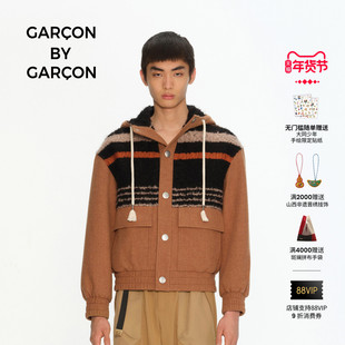 GARCON BY GARCON 秋冬刺绣故事混纺轻薄衬衫式夹克外套
