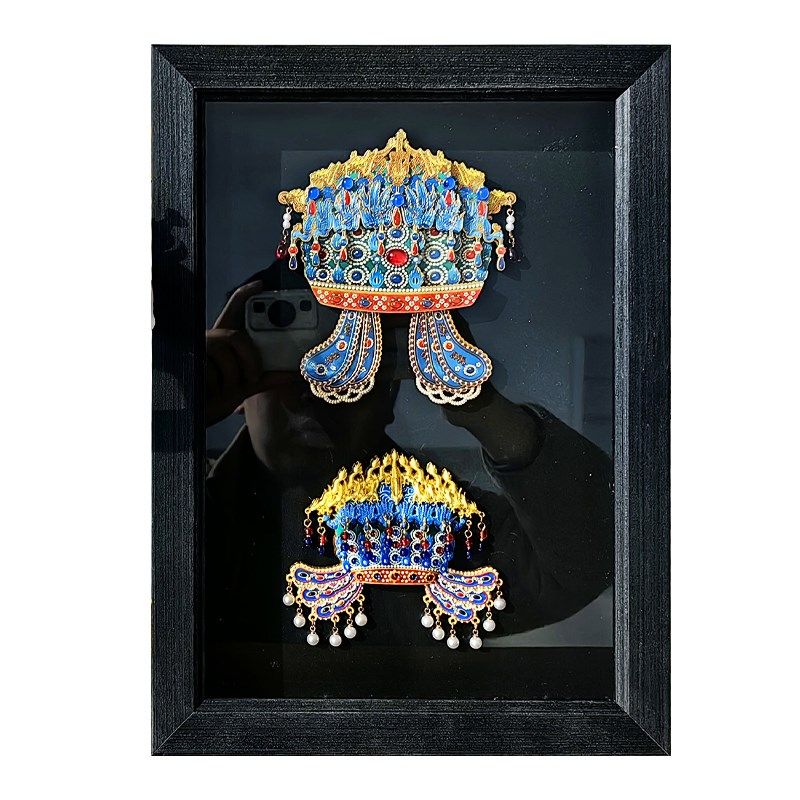 国博凤冠冰箱贴展示框磁吸磁贴收纳收藏展示板博物馆翻盖实木相框,家居饰品,相框/画框,淘宝优惠券,粉丝福利购,淘宝优惠卷