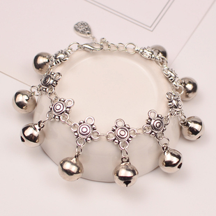 舞蹈演出道具铃铛脚链一步一响民族风铃铛脚环时尚腕铃有声手链女