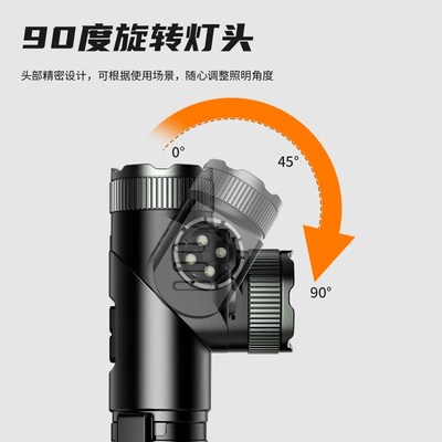 2025新款手电筒小型便携工作灯超亮强光充电多功能磁吸户外照明灯