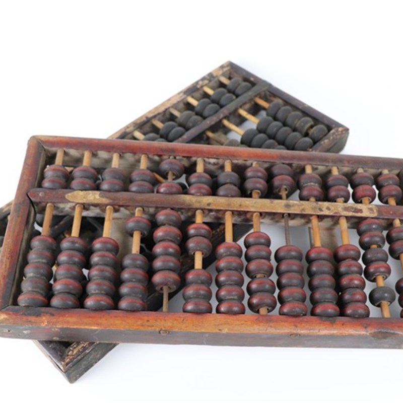 民俗老物件收藏民国老式算盘旧货算盘子杂项摆件古董怀旧复古装饰