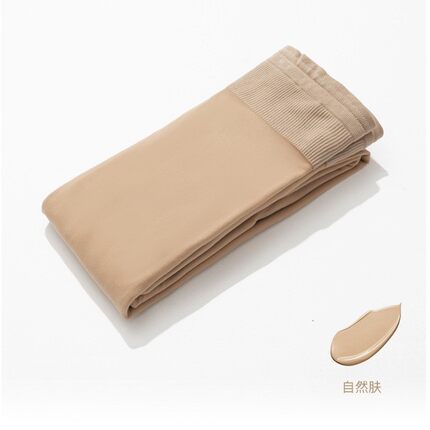 大码光腿秋冬裸感加绒胖mm大腿过膝长筒袜防滑jk肤色高筒袜女