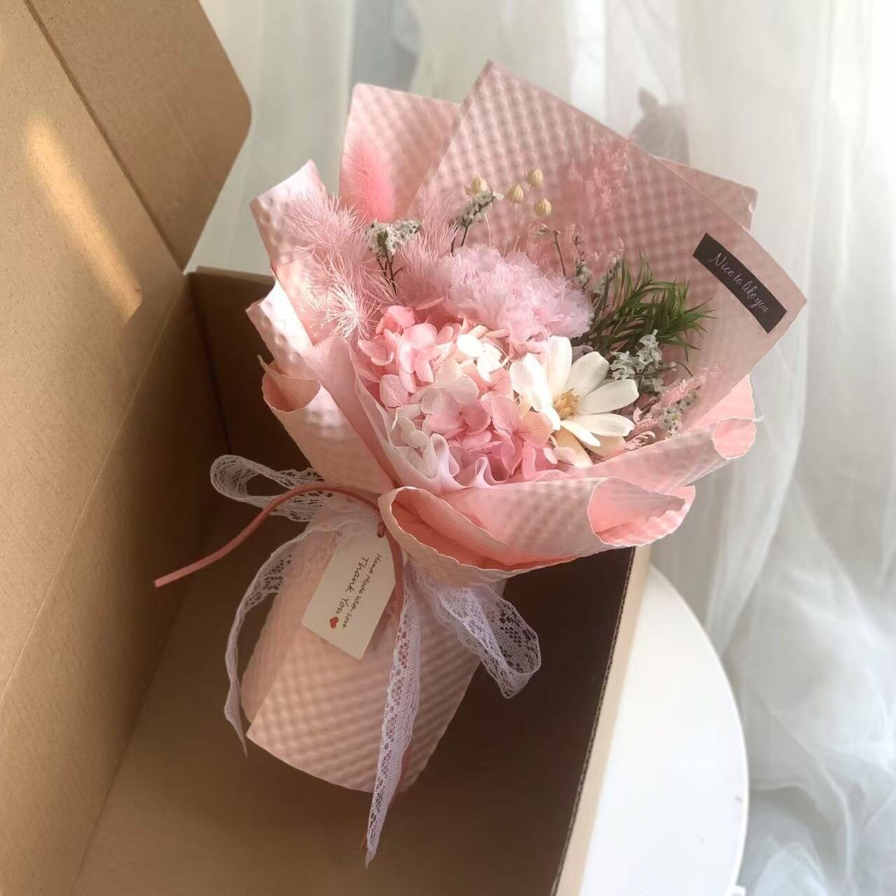 女神节母亲节教师节永生花玫瑰花束物装饰摆件