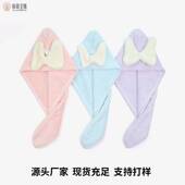 蝴蝶结干发帽女7A抗菌加厚强吸水速干浴帽柔软可爱包头毛巾干发巾