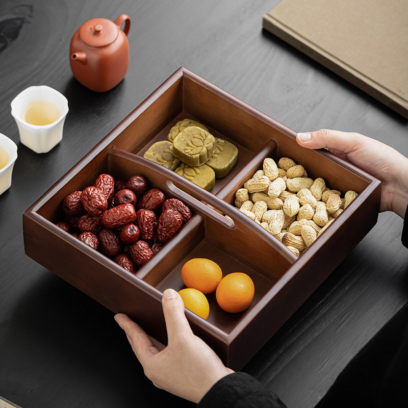 胡桃木茶果盘水果盘点心盘