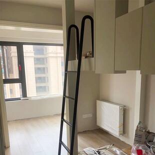 爬梯树屋梯子儿童房黑色落地梯垂直家用定制楼梯高扶手上下床挂梯