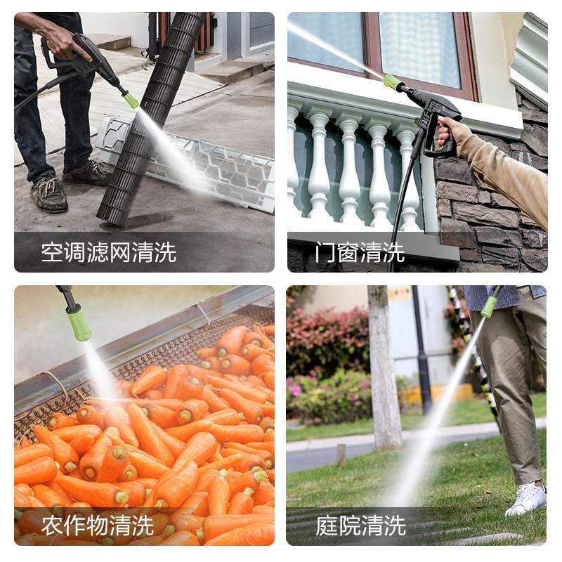 绿田高压洗车机便携式洗车泵家用1400W水枪清洗机刷车神器 小怪兽