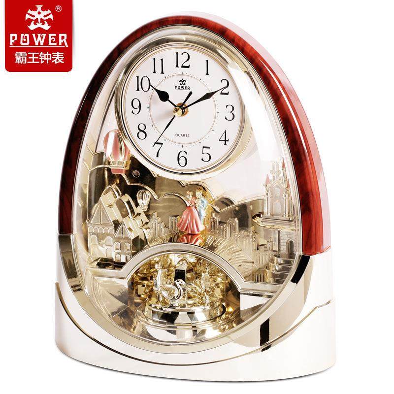 霸王POWER工艺转摆台钟时尚创意静音音乐报时座钟家居装饰石英钟,家装灯饰光源,其它灯具灯饰,淘宝优惠券,粉丝福利购,淘宝优惠卷