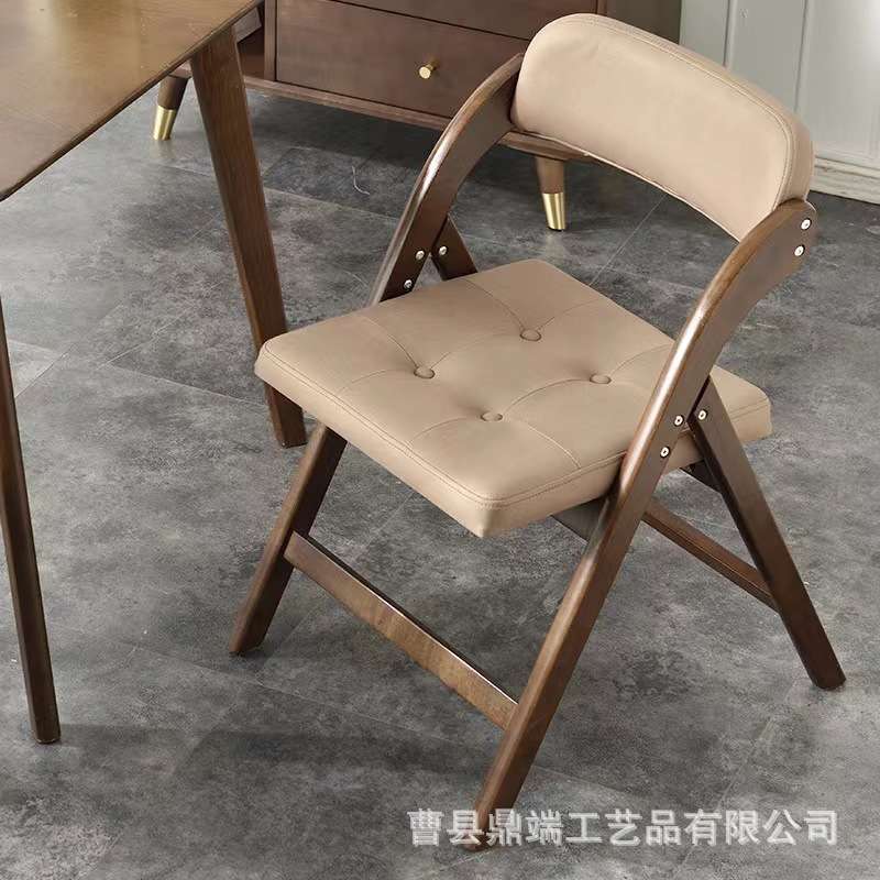 现货实木家用椅子现代简约可折叠梳妆台化妆凳久坐舒服靠背办公椅