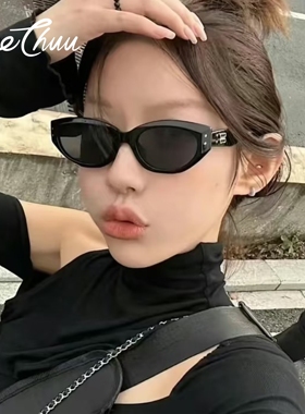 MeeChuu猫眼墨镜女太阳镜复古显脸小网红明星同款25新款防紫外线