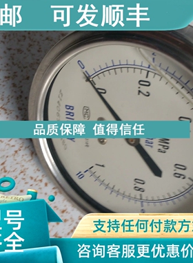 议价压力表（0-1MPa 0-1.6MPAY100全锈钢 轴向M20  BRIGHTY