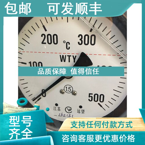 议价JIANSU YUANWANG 压力式温度计 WTY-403 0-500℃ 250mm