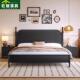 复古法式 床全实木黑色1.5M1.8M双人床中古风美式 实木床轻奢主卧床