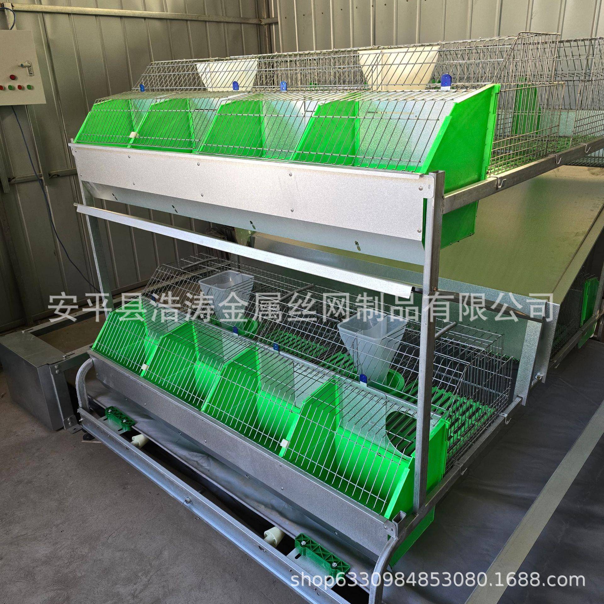 热镀锌24位标准欧式兔笼母兔笼养殖厂自动清粪设备16位兔笼产仔笼