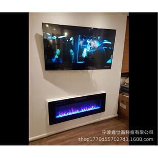 工厂直销欧美50寸超薄仿真火带支架桌面电壁炉取暖器fireplace