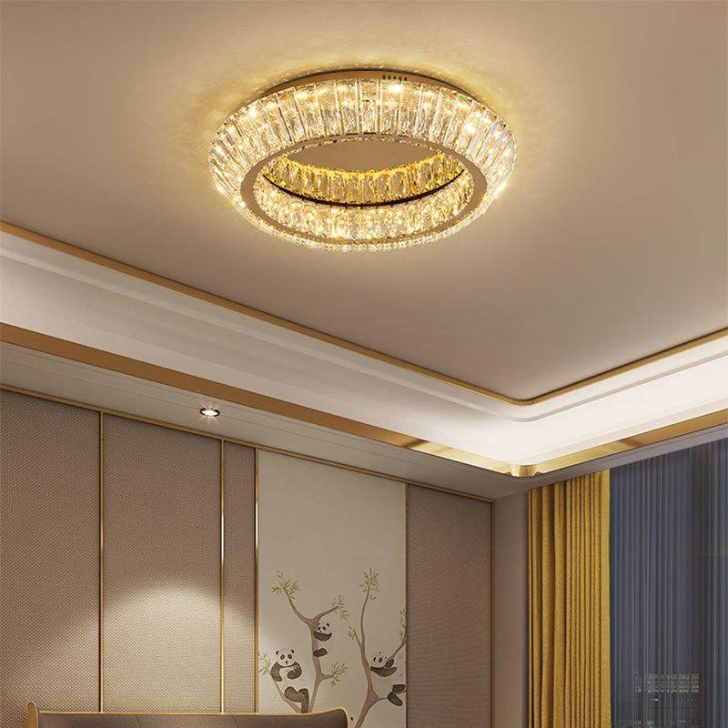 设计师款主卧室吸顶灯现代轻奢高档大气客厅水晶灯创意个性餐厅灯