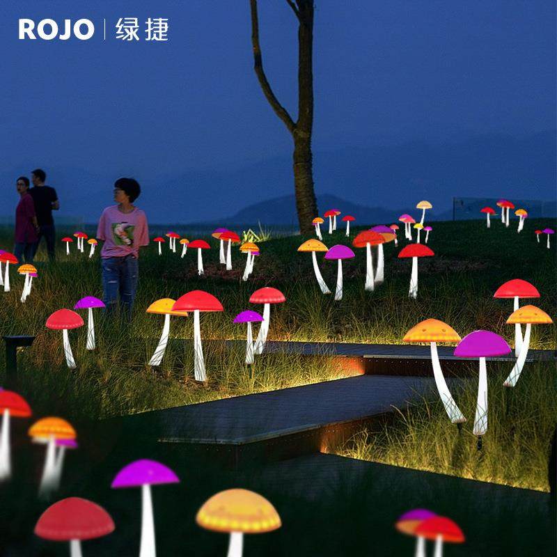 led发光蘑菇灯户外公园景区插地草坪灯商业街美陈景观亮化装饰灯