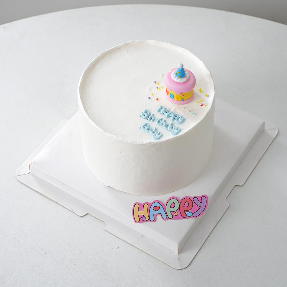 ins风卡通蛋糕装饰摆件软胶立体迷你小蛋糕HBD生日派对烘焙插件