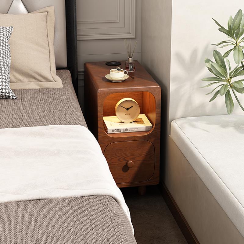 创意床头柜迷你小型极窄带灯床边柜超窄20公分30cm窄边夹缝置物架