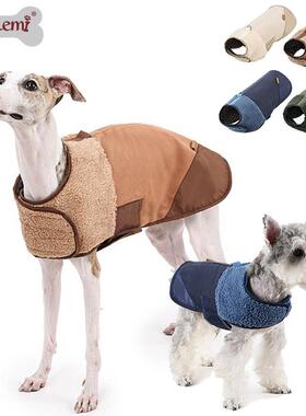 新款宠物狗狗秋冬衣服棉服羊羔绒拼接中大型犬威玛灵缇惠比特法斗