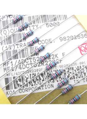 进口 1/4W 22K MF1/4DCT52R2202F 金属膜色环电阻 拍一发20个