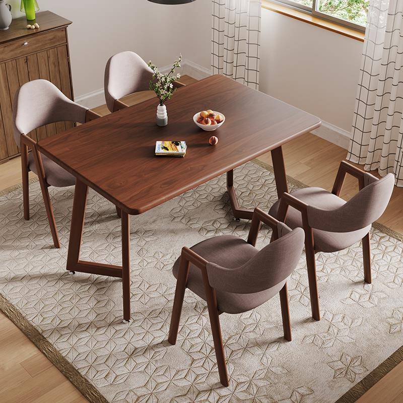 餐桌家用小户型方桌客厅餐桌椅组合彷实木饭桌长方形咖啡桌子吃饭