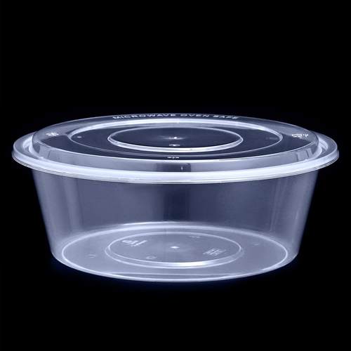 圆形盆2000/3500/4800ML一次性餐盒外卖打包盒大透明龙虾黑色饭盒