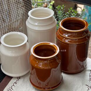 筷子筒陶瓷日式覆古台面勺子厨房好看的高档餐具储物罐笔筒收纳盒