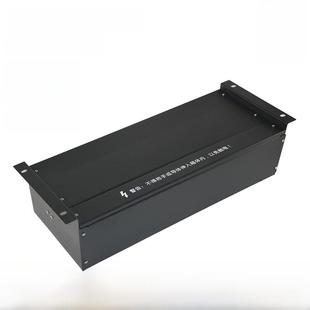 简易2U3U4U机柜通用配电单元空开架电源分配器机架式配电箱灰白色