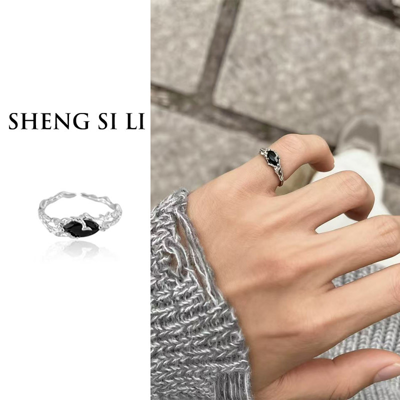 枯枝尾戒小拇指戒指男小众高级感图片