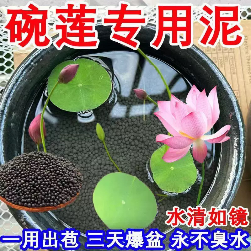 碗莲专用水草泥养荷花睡莲花营养泥土水培植物不浑水鱼缸造景底砂