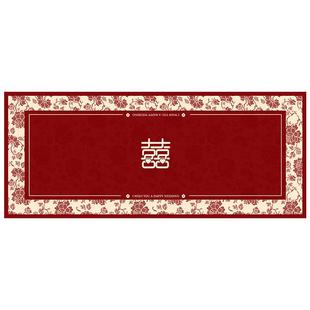 通用窗台喜庆红色结婚婚房轻奢感主卧阳台垫子 飘窗垫四季