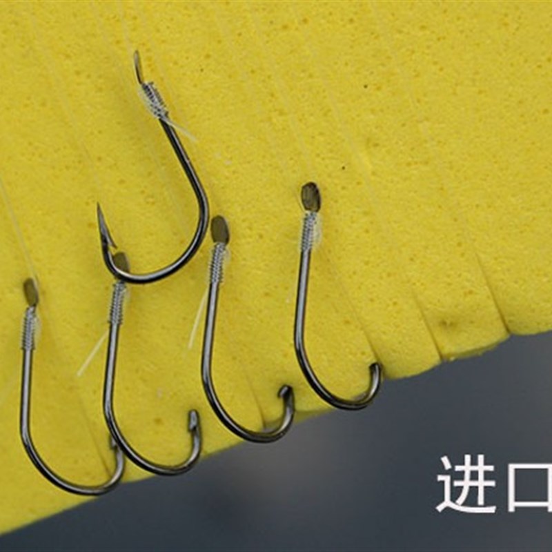 台钓绑好的成品子线双钩有倒刺海夕鱼钩溪流钩针带鱼线钓组渔具钩