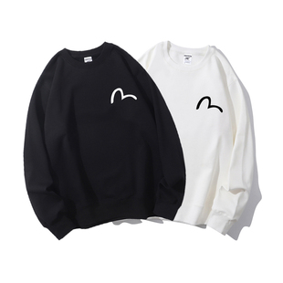 秋冬男士加绒加厚圆领套头卫衣男陈冠希同款潮牌长袖卫衣宽松大码