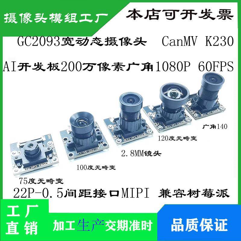 GC2093摄像头22P接口模块CanMV K230开发板1080P 60FPS支持庐山派
