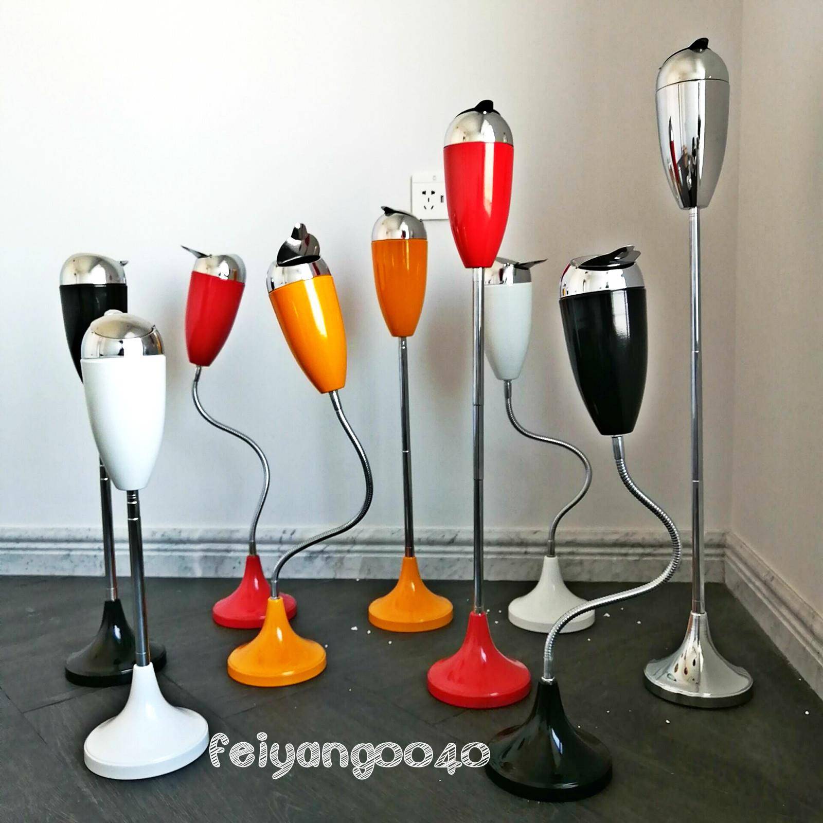 卫生间客厅烟灰缸带盖创意时尚个性家用厕所伸缩落地立式烟缸大号