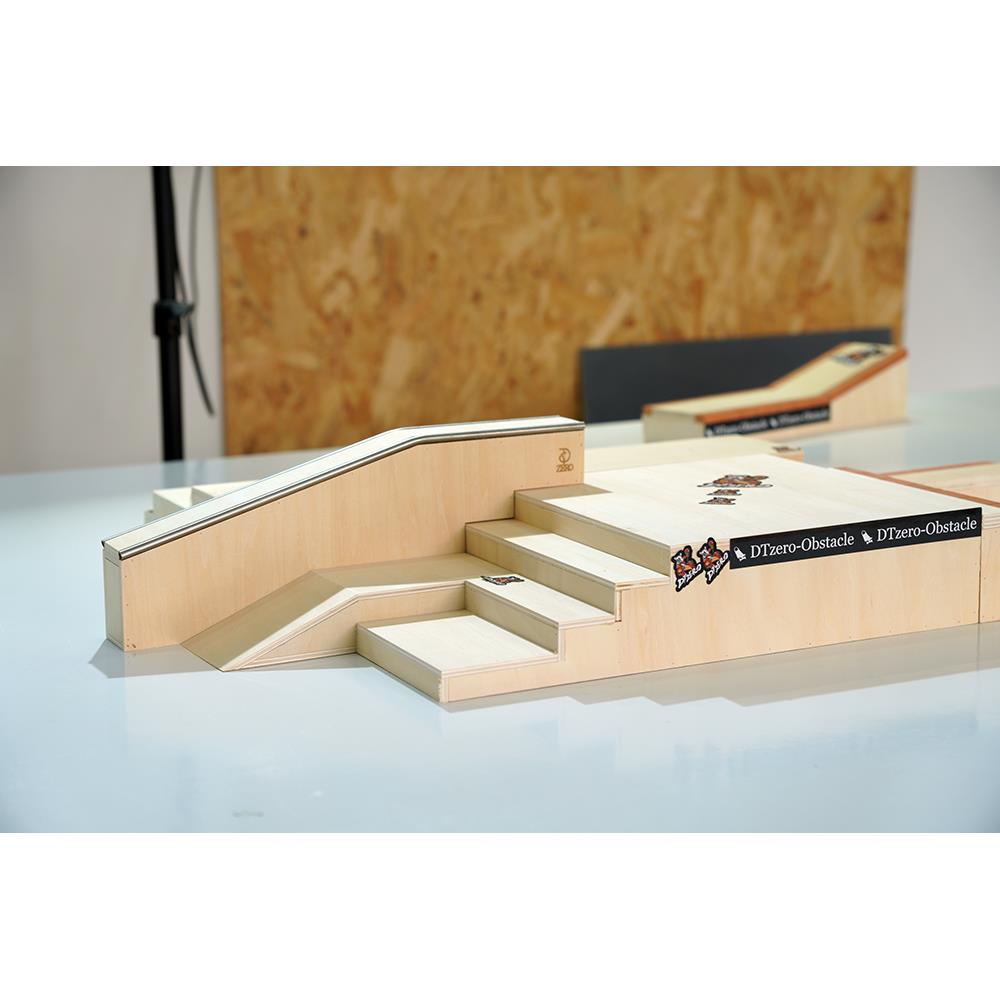 DTZERO专业手指滑板大型组合道具木质加混凝土阶梯斜坡box
