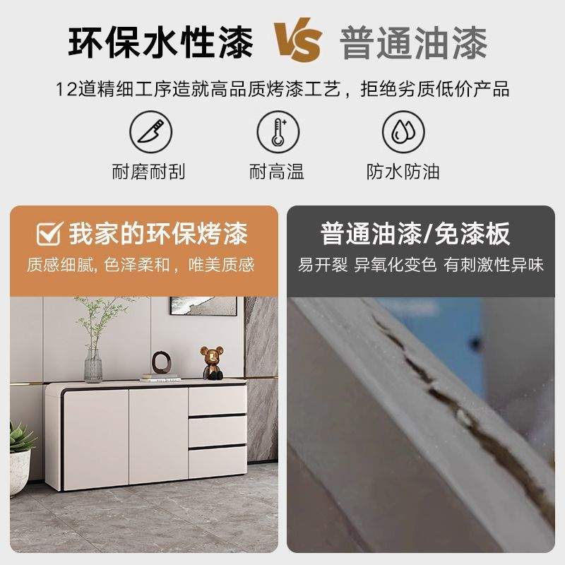 lw0新款餐边柜家用客厅餐厅靠墙一体简约现代大容量收纳储物柜子