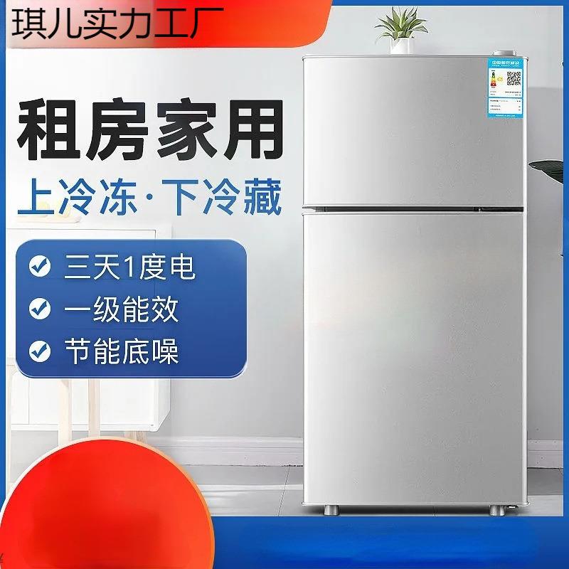 家电宿舍节能二人冰箱家用双门小迷你租房冰柜冷冻冷ca型工厂直发
