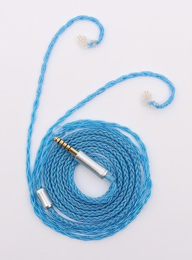 厂家 16股十字编蓝色镀银线 mmcx/tfz/qdc/2Pin2.5.3.5.4.4