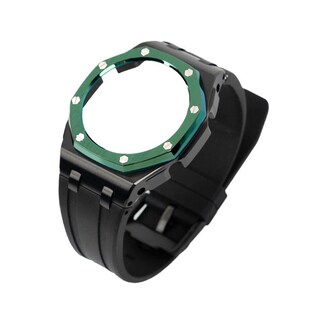 卡西鸥GA2100农家橡树改装绿离岸精钢表壳氟胶表带金属外壳GM2100