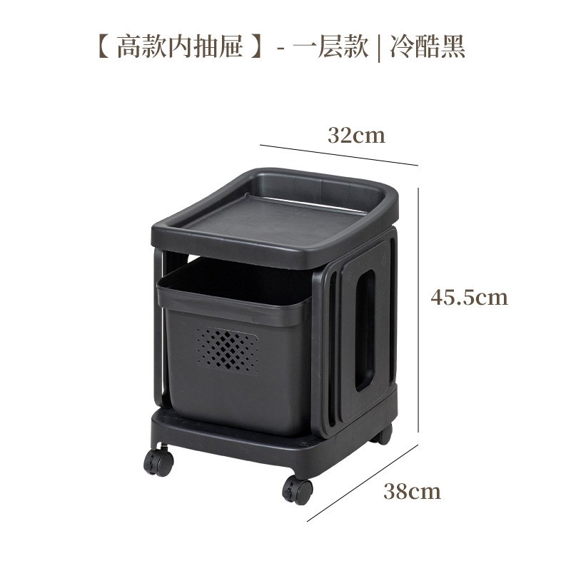 收纳置物架落地多层小推车学生寝室宿舍卧室床头移动书架收纳架子