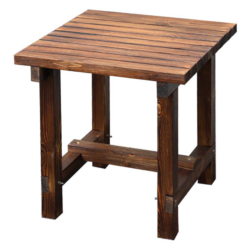 方形花几简易室外庭院小茶几做旧支架花盆架子户外防腐木花架花台