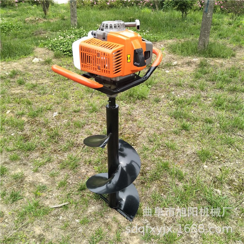 二冲程地钻打眼机园林栽树单人操作打孔机63CC大功率植树挖坑机