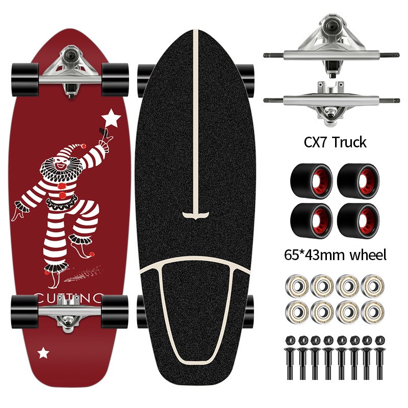 CX7支架陆地冲浪板初学者男女免蹬冲浪滑板滑雪刻滑冲浪训练滑板